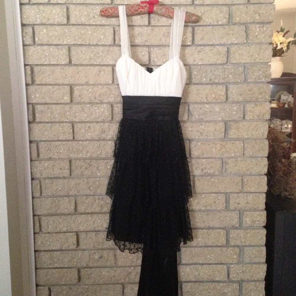 Cream & black party dress